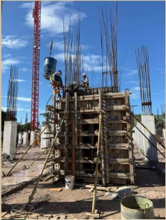 Colado de elemento vertical